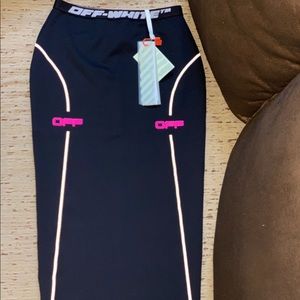 Off-White Active Pencil Skirt Black Fuschia